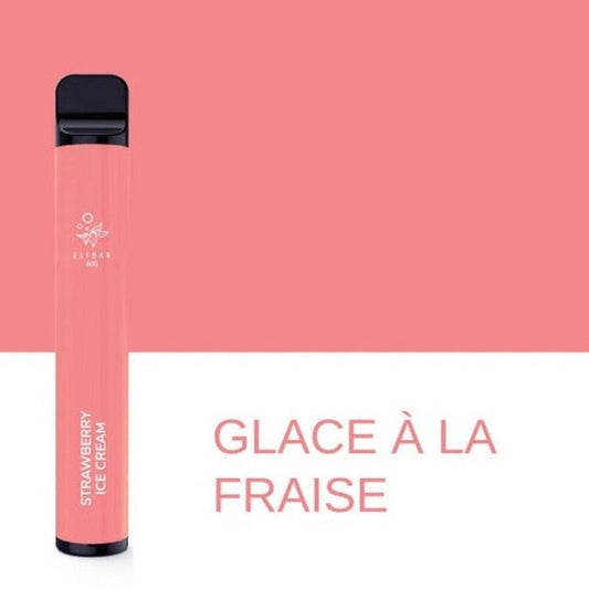 ELFBAR 600 - GLACE À LA FRAISE